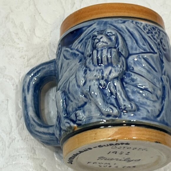 VTG Swiss Grd.St. Bernard Dog Mini Mug Shot Cup 2.75" Tall Souvenir Collectible - Picture 9 of 16